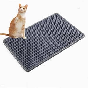 Double layer rice grain cleaning pad