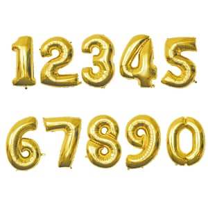 Elegant 110cm Gold Number Balloon Made of Durable Aluminum Foil Home  Garden