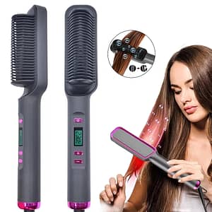 Electric Hot Comb Multifunctional Straight Hair Straightener Comb Negative Ion Anti-Scalding Styling Tool Straightening Brush Household Appliances