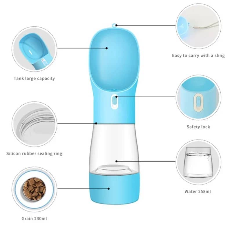 NEW Outdoor Drinking Bottle for Cat Dog 2 in 1 Water Bowl for Dogs Pet Bowls and Drinkers Feeder Accessories Pet Supplies