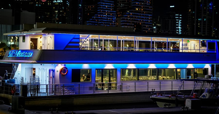 Unforgettable Dinner Experience: 5 Star Catamaran Marina Dinner Cruise Dubai