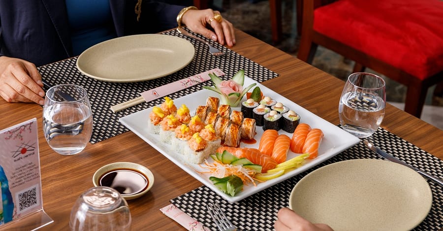 Sushi Set Menu With A Beverage At Keway Mai @ 4* City Seasons Al Hamra Abu Dhabi