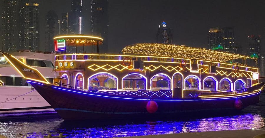 Dubai Marina Dinner Dhow Cruise For Child (Aed 129) & Adult (Aed 149) Dubai