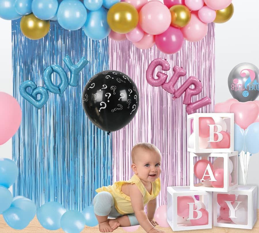 Stylish Gender Reveal Backdrop & Accessories - Perfect for Grand Parties Home  Garden