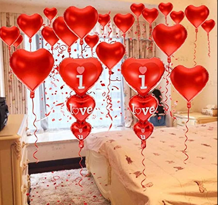 Romantic Hearts Balloon Bouquet Stylish Addition to Your Valentine's Day Decor Home  Garden
