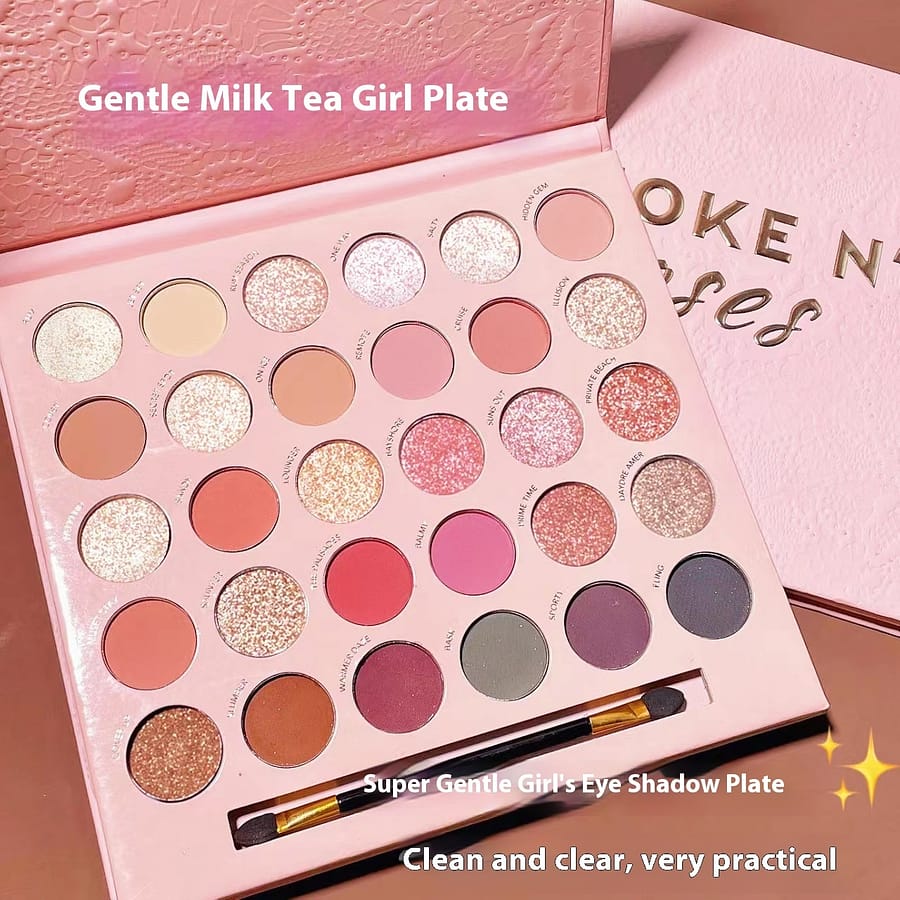 ErshiQi Smoked Rose 30 Color Plate N'Roses Pure Fine Shining Pearl Matte eye shadow Health  Beauty