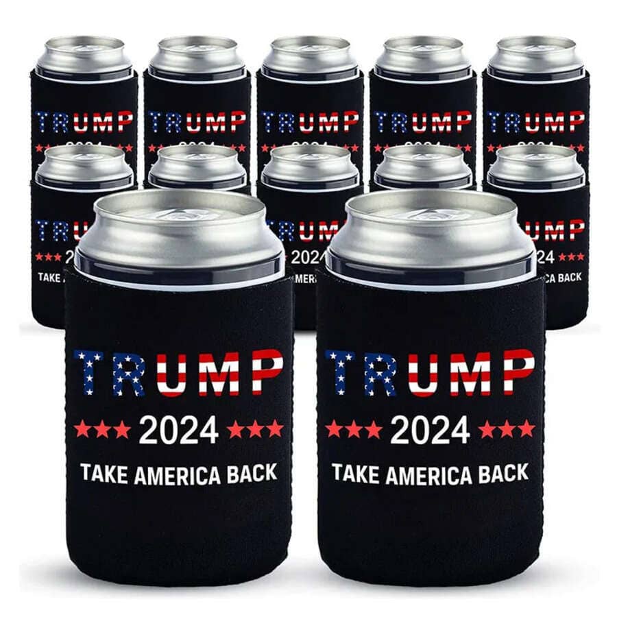 Cans Set 2024 Holder TRUMP Party Decoration 12Oz Neoprene 330Ml Beer Bottle Sleeve Home  Garden