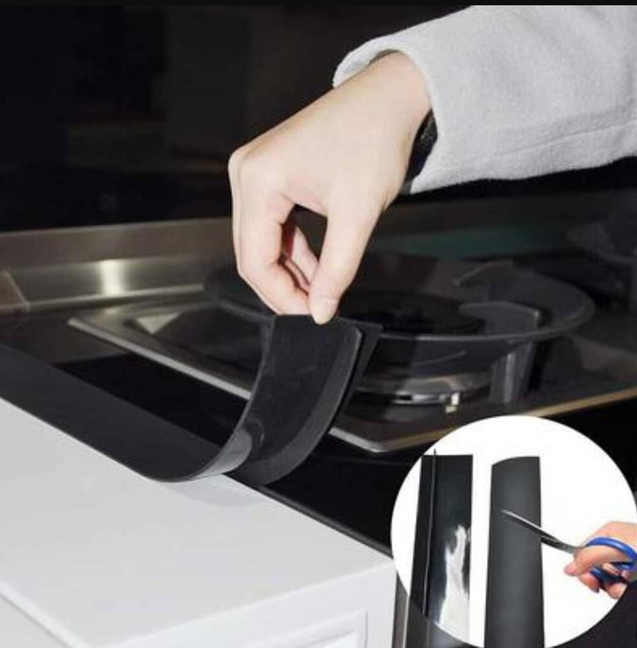 2Pcs Flexible Silicone Kitchen Gap Covers Strips Slit Filler For Heat Resistant Protective Pad Inserts Against Oil Stains Tools 0711 Home  Garden