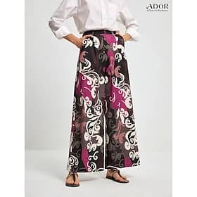 Satin Casual Straight Full-Length Trousers