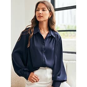 Satin Elegant Fashion Shirt Blouse