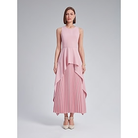 Ruffle Pleated Midi Skirt