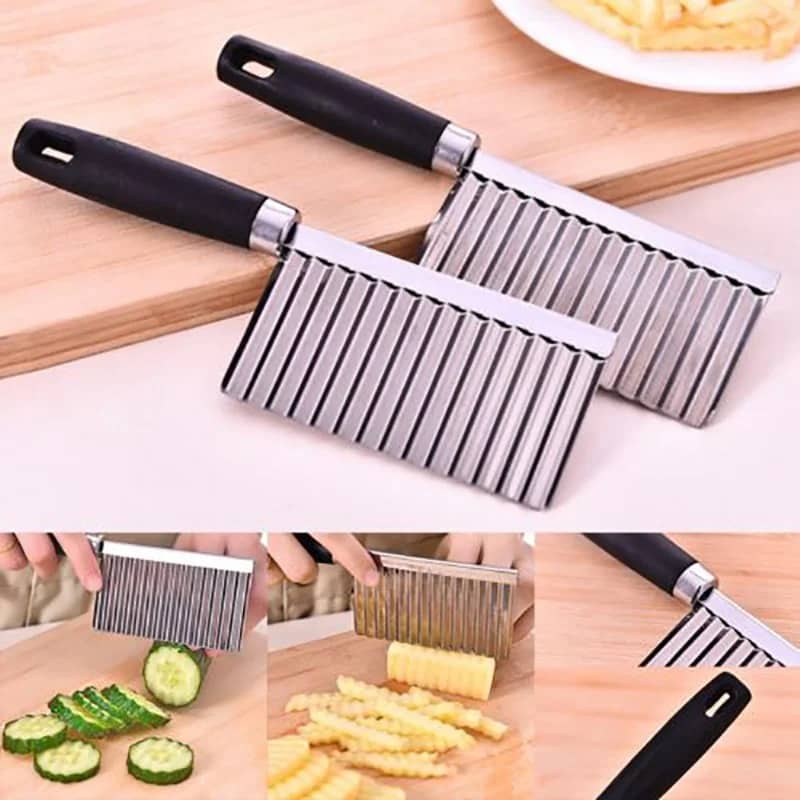 BUY Potato Wavy Edged Knife Stainless Steel Kitchen Gadget Vegetable Fruit Cutting Peeler Cooking Tools Kitchen Knives - Home  Garden at DYAF.com