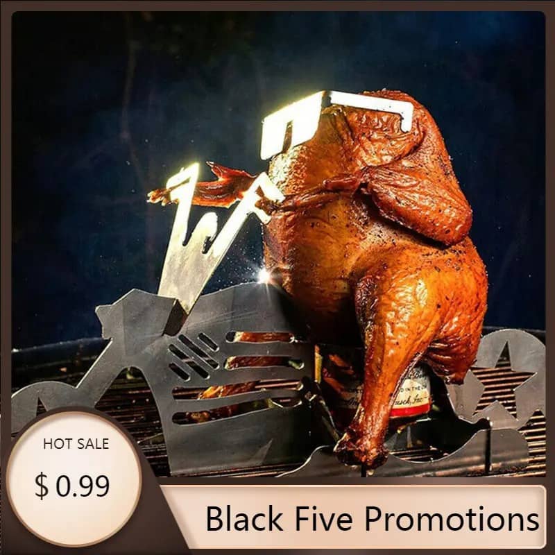 BUY American Motorcycle BBQ Steel Rack Funny Chicken Stand with Beer Can Holder Grilling Roast Rack BBQ Barbecue Accessories - Home  Garden at DYAF.com