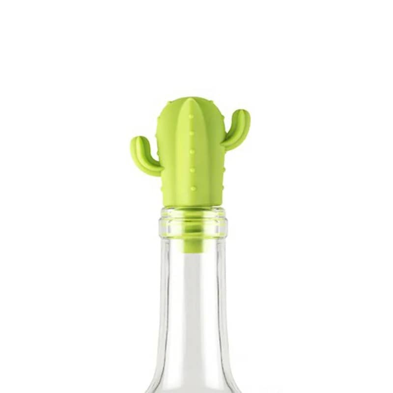BUY 1PC Creative Cactus Shape Wine Stopper Silicone Wine Cork Stopper Plug Cover Bottle Caps Bottle Stopper Wine Pourer Stoppers - Home  Garden at DYAF.com