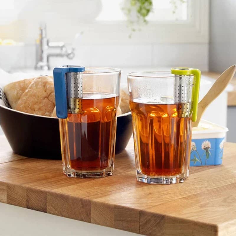 BUY NEW Reusable Tea Infuser Stainless Steel With Handle Tea Strainer Teapot Tea Bag Infuser Filter Household Tea Brewing Making - Home  Garden at DYAF.com