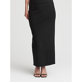 Ador Essentials Slim Fit Midi Skirt