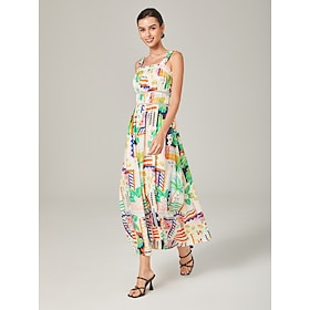 Retro abstract flowers French Style Wrap Dress