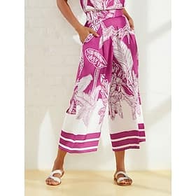 Satin Vacation Full Length Trousers