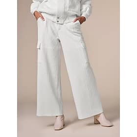 Elegant Wide Leg Full Length Flap Pocket Pants