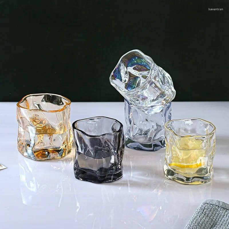 BUY Wine Glasses 230ML Korean Creative Ins Twisted Glass Cup Juice Drink Coffee Mug Wave Pattern Colorful Handmade Bar Drinkware - Home  Garden at DYAF.com