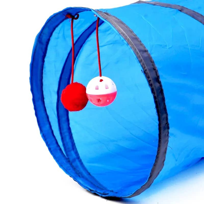 BUY NEW Cat Tunnel Toy Funny Pet 2 Holes Play Tubes Balls Collapsible Crinkle Kitten Toys Puppy Ferrets Rabbit Play Dog Tunnel Tubes - Pet Supplies at DYAF.com