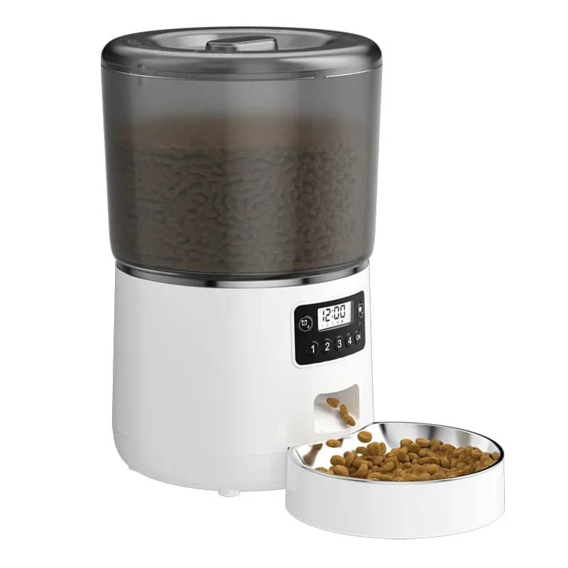 BUY NEW Pet Feeder Automatic Quantitative 4L Grain Storage Bucket Electric Intelligent Feeding Integrated Cat and Dog Feeding Machine - Pet Supplies at DYAF.com