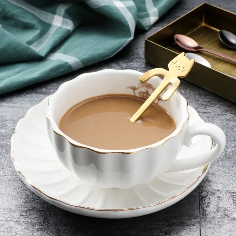 BUY NEW Stainless Steel Coffee Spoon Lovely Cute Cat Shape Teaspoon Dessert Snack Scoop Ice Cream Mini Spoons Tableware Kitchen Tools - Home  Garden at DYAF.com