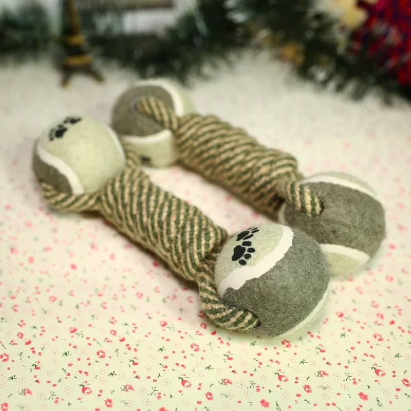 BUY Pets Chew Toy Cotton Rope Tennis Dumbbell Rubbertoy Ball Medium Large Dog Interactive Training Molar Teeth Cleaning Pet Supplies - Pet Supplies at DYAF.com