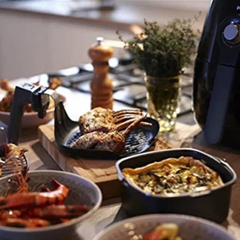 BUY NEW Air Fryer Accessories Square Non-stick Cake Pizza Mould Baking Pan Oven 7/8in Home Kitchen Bar Induction Cooker Cooking Tools - Home  Garden at DYAF.com
