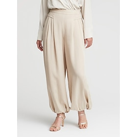 High Rise Pleated Front Parachute Pant