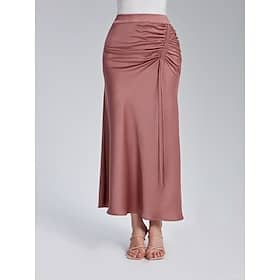 Ruched Midi Skirt