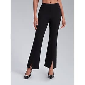 Flare Trousers With Slit Front